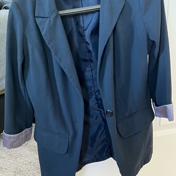 π HP βοΈ Firm Price βοΈBCX Blazer Medium Navy Blue - Picture 2 of 7